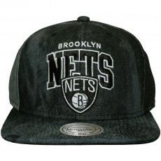 Casquette Snapback Mitchell And Ness - NBA Black All Over Dyed Denim - Brooklyn Nets - Black