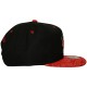 Casquette Snapback Mitchell And Ness - NBA Paisley Print - Miami Heat - Black / Red