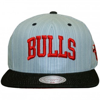 Casquette Snapback Mitchell And Ness - NBA Striped Denim Arch - Chicago Bulls - Blue / Navy