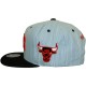 Casquette Snapback Mitchell And Ness - NBA Striped Denim Arch - Chicago Bulls - Blue / Navy