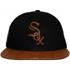 Casquette Snapback New Era - 9Fifty MLB FR Leather Visor - Chicago White Sox - Black / Brown