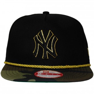 Casquette Snapback New Era - 9Fifty MLB Hidden Metallic - New York Yankees - Black / Woodcamo