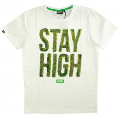 T-shirt Space Monkeys - High Crew Neck Tee - White