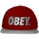 Casquette Snapback Obey - The City Snapback - Burgundy / Silver