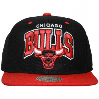 Casquette Snapback Mitchell & Ness - NBA Double Up - Chicago Bulls - Black