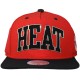 Casquette Snapback Mitchell And Ness - NBA Sonar Snapback - Miami Heat - Red