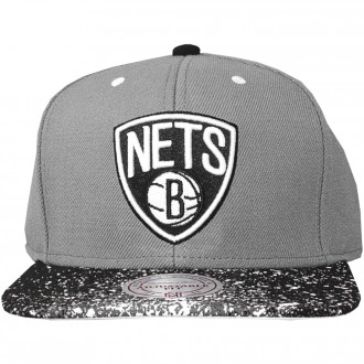 Casquette Snapback Mitchell And Ness - NBA Splatter 2 Tone Snapback - Brooklyn Nets - Grey