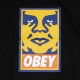 T-Shirt Obey - Orange Icon Face - Black