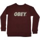 Sweat Shirt Femme Obey - Obey Tie Font - Deep Burgundy