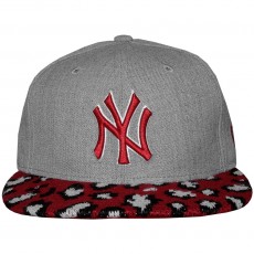 Casquette Snapback New Era - 9Fifty MLB Heather Pair - New York Yankees - Heather Grey / Scarlet / Leopard