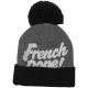 Bonnet Space Monkeys - French Dope Beanie - Dark Heather Grey / Black