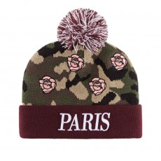 Bonnet Cayler And Sons - Le Parisien Pom Pom Beanie - Floral Camo / Maroon / White