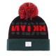 Bonnet Cayler And Sons - BKLYN Pom Pom Beanie - Black / Forest Green / Red