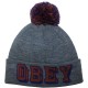 Bonnet Obey - University Pom Pom Beanie - Heather Grey