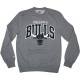 Sweat Shirt Mitchell And Ness - NBA Black And White Team Arch Crew - Chicago Bulls - Grey Heather