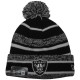 Bonnet New Era - NFL Sport Knit Black Oakland Raiders - Black / White
