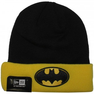 Bonnet New Era x DC Comics - Char Contrast Cuff Batman - Black / Yellow