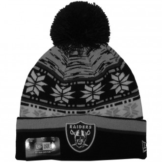 Bonnet New Era - NFL Pom Blizz 2 Oakland Raiders - Black / White