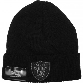 Bonnet New Era - NFL Metallic Knit Oakland Raiders - Black / Black