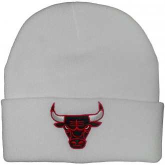 Bonnet Mitchell And Ness - NBA Team Talk Cuff Knit - Chicago Bulls - White