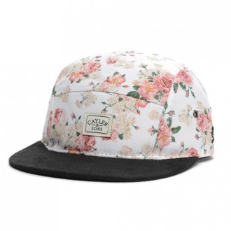 Casquette 5 Panel Cayler And Sons - Paris 5 Panel Cap - Off-White Rose / Black Suede