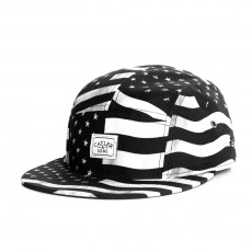 Casquette 5 Panel Cayler And Sons - Flagged 5 Panel Cap - Black / White