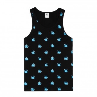 Débardeur Cayler And Sons - Leaf Tank Top - Black / Aqua