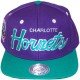 Casquette Snapback Mitchell & Ness - NBA 2 Tone Script - Charlotte Hornets