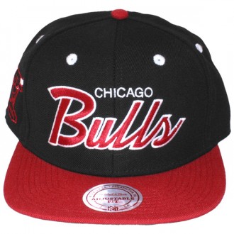 Casquette Snapback Mitchell & Ness - NBA 2 Tone Script - Chicago Bulls