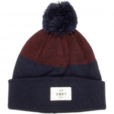 Bonnet Obey - Boulder Beanie - Burgundy / Navy