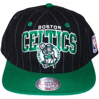 Casquette Snapback Mitchell & Ness - NBA Pinstripe - Boston Celtics
