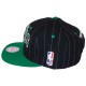 Casquette Snapback Mitchell & Ness - NBA Pinstripe - Boston Celtics