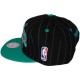 Casquette Snapback Mitchell & Ness - NBA Pinstripe - Charlotte Hornets