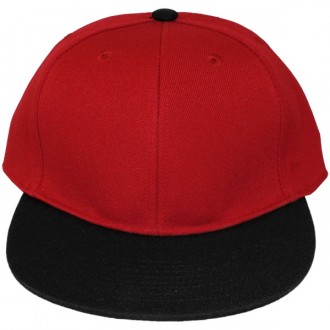 Casquette Snapback Masterdis - Red / Black Original Retro Blank Cap