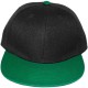 Casquette Snapback Masterdis - Black / Kelly Green Original Retro Blank Cap