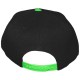 Casquette Snapback Masterdis - Black / Neongreen Original Retro Blank Cap