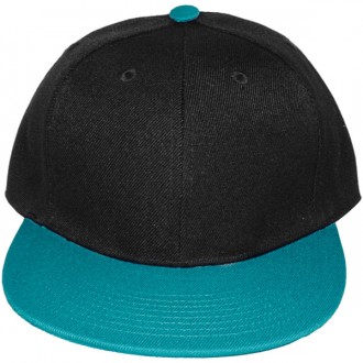 Casquette Snapback Masterdis - Black / Turquoise Original Retro Blank Cap