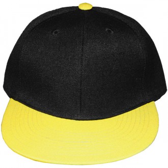 Casquette Snapback Masterdis - Black / Neonyellow Original Retro Blank Cap