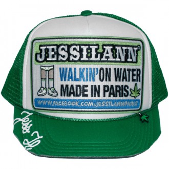 Casquette Trucker Jessilann - Walkin' On Water - White / Green