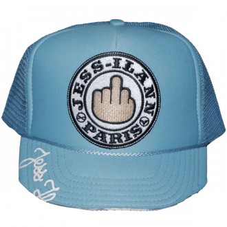 Casquette Trucker Jessilann - White Fuck - Light Blue