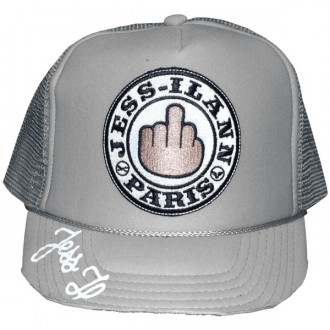 Casquette Trucker Jessilann - White Fuck - Grey