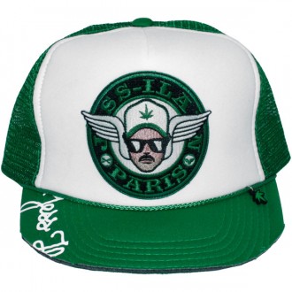 Casquette Trucker Jessilann - Black Paris Patstach - White / Green