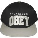 Casquette Snapback Obey - Throwback - Black-Silver