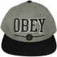 Casquette Snapback Obey - Obey Athletics - Heather Grey-Black