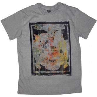 T-shirt Obey - Short Sleeve Knit - Andre Splat - Sage