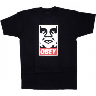 T-shirt Obey - Standard Issue Basic Tee - Obey Icon - Black