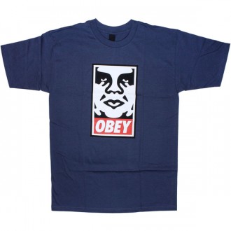 T-shirt Obey - Standard Issue Basic Tee - Obey Icon - Patrol Blue