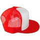 Casquette Filet Yupoong - Rouge / Front blanc