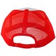 Casquette Filet Yupoong - Rouge / Front blanc