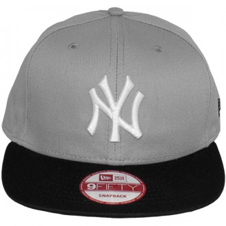 Casquette Snapback New Era - 9Fifty MLB Cotton Block - New York Yankees - Grey/Black